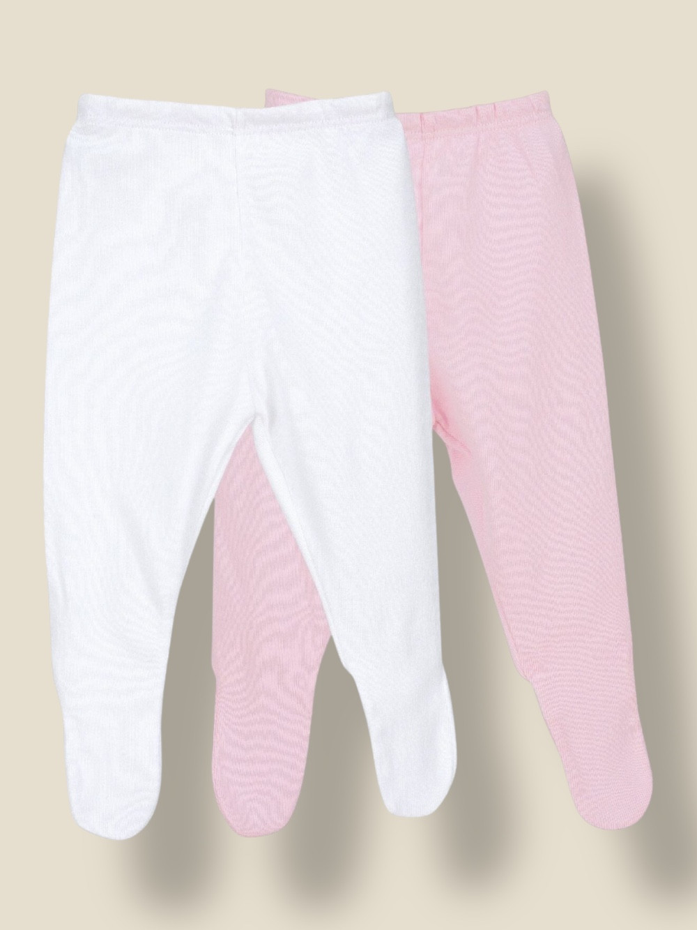 PACK DUE GHETTINE IN CALDO COTONE BIANCO E ROSA