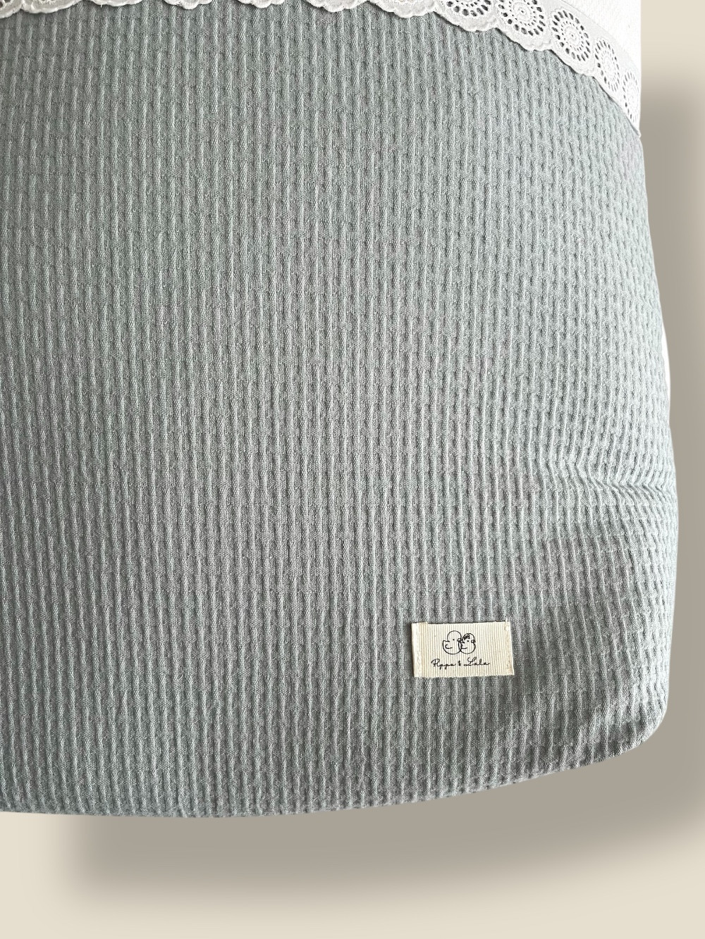 SACCO NANNA OVETTO CON STRISCIA RICAMATA AZZURRO