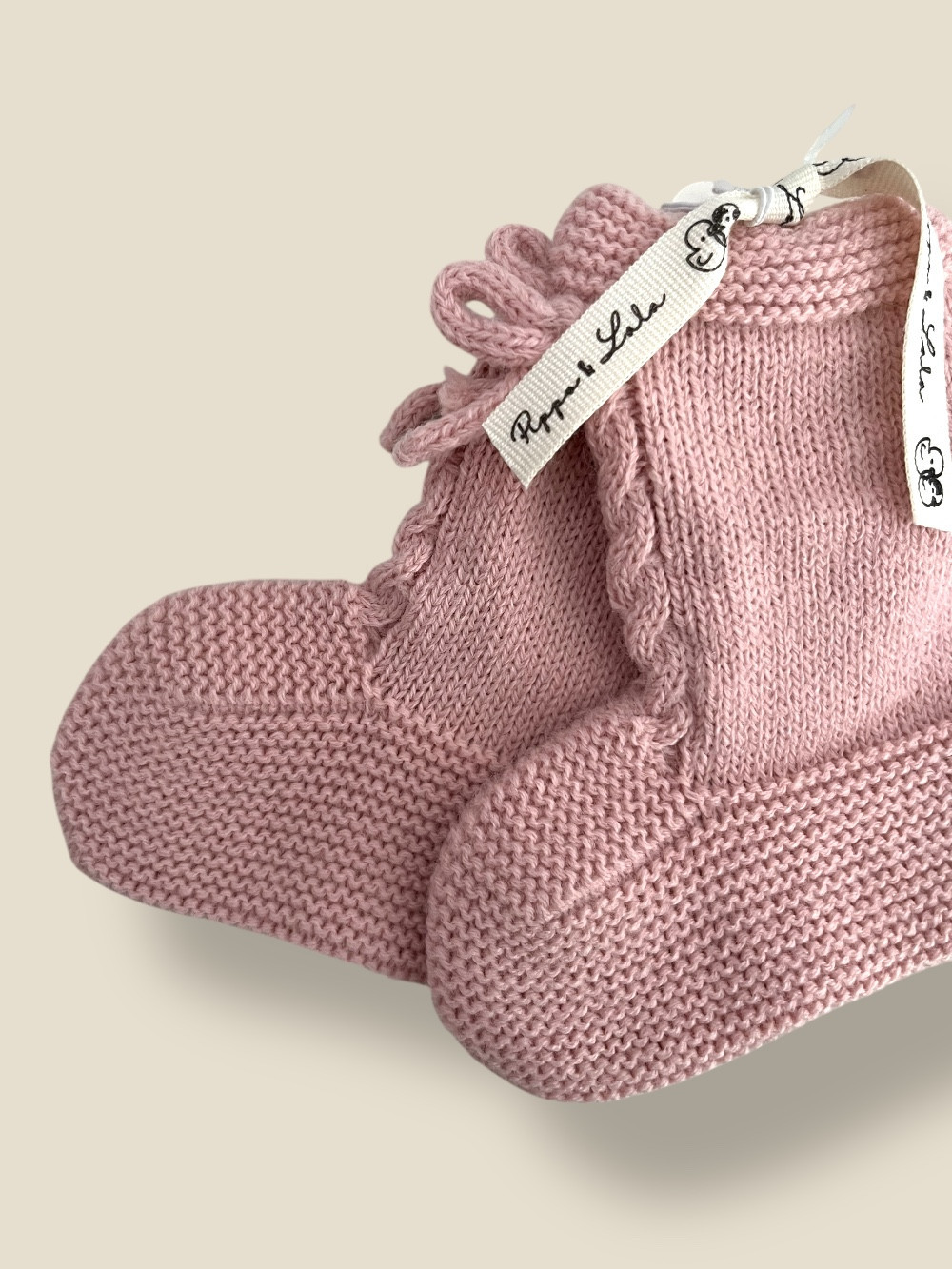 SCARPINA ROSA BABY STIVALETTO PER NEONATI FATTA A MANO