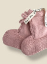 SCARPINA ROSA BABY STIVALETTO PER NEONATI FATTA A MANO