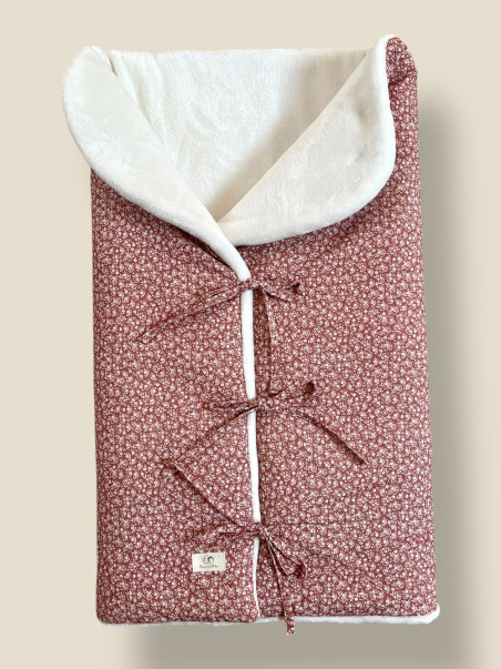 SACO ARRULLO LIBERTY ROSA EMPOLVADO Y BLANCO