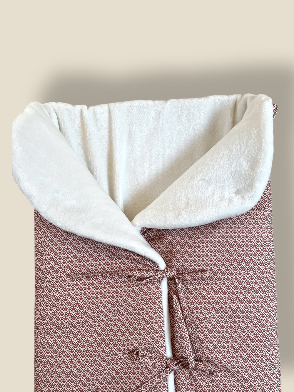 SACO ARRULLO LIBERTY ROSA EMPOLVADO Y BLANCO