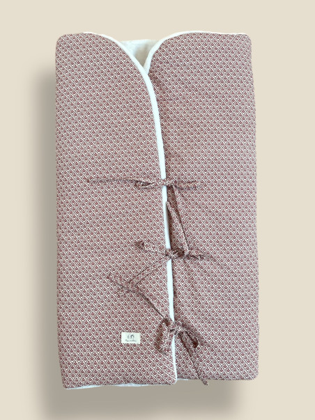 SACO ARRULLO LIBERTY CHARLOTTE ROSA EMPOLVADO Y FRESA.