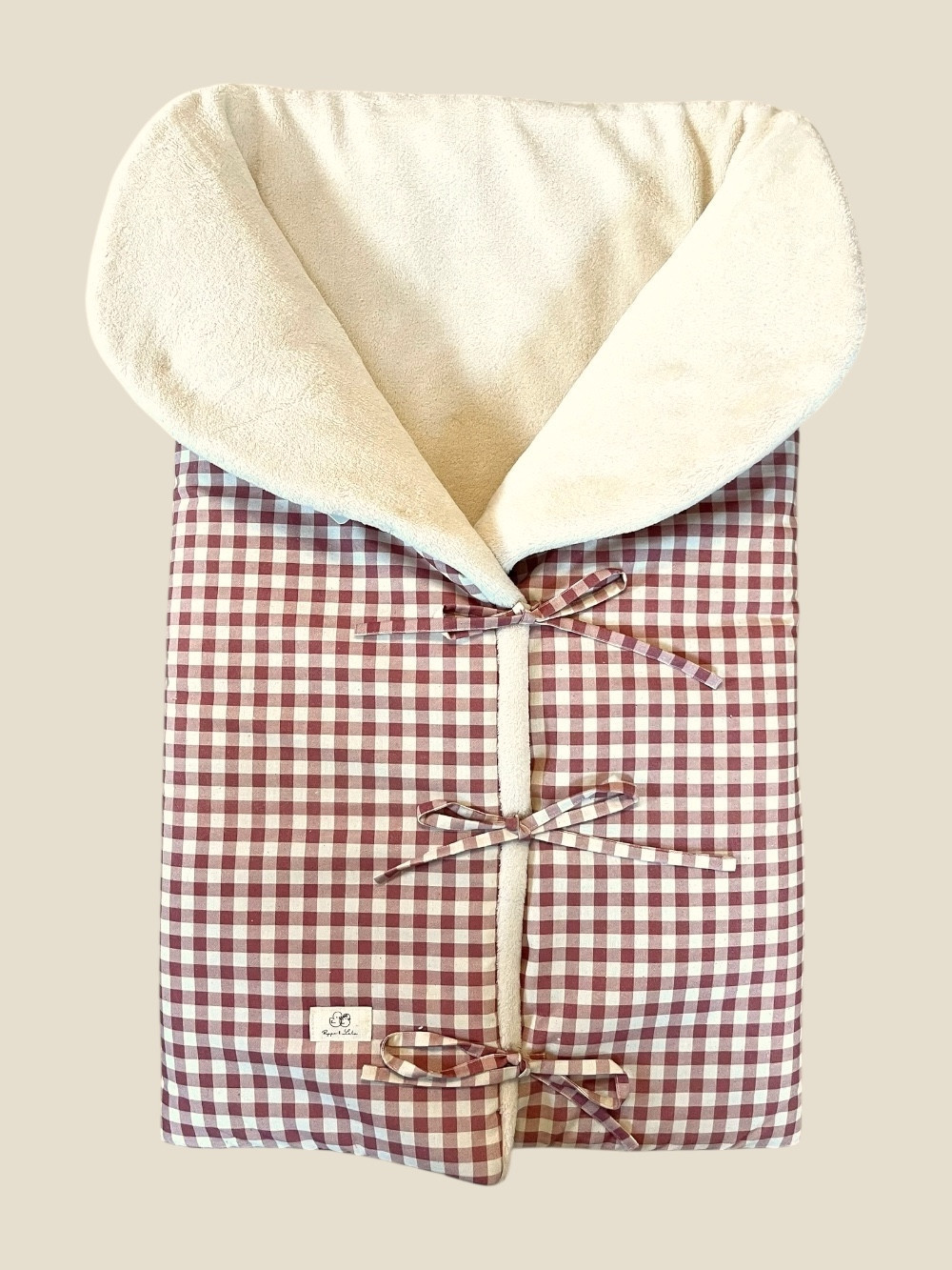 SACO ARRULLO VICHY EMPOLVADO Y BEIGE