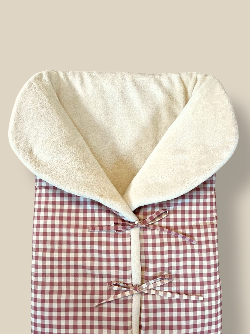 SACO ARRULLO VICHY EMPOLVADO Y BEIGE