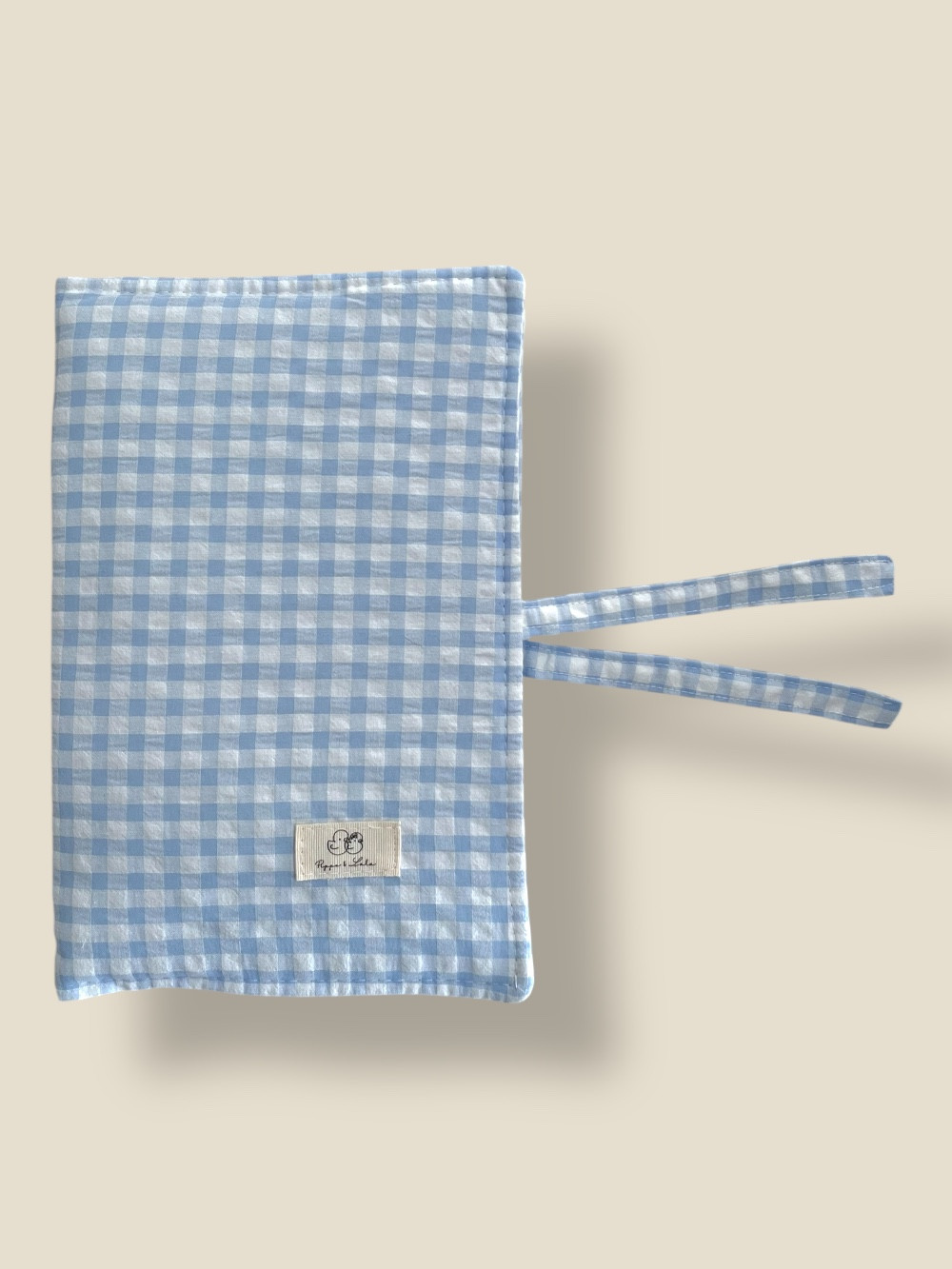 PORTA PANNOLINI E SALVIETTE VICHY AZZURRO