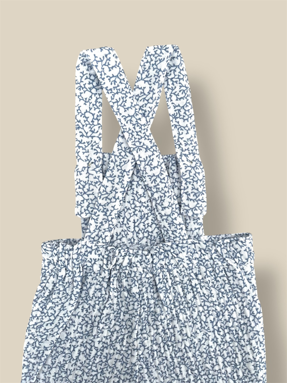 PETO DE BAMBULA ESTAMPADO CORALES CELESTE Y BIANCO