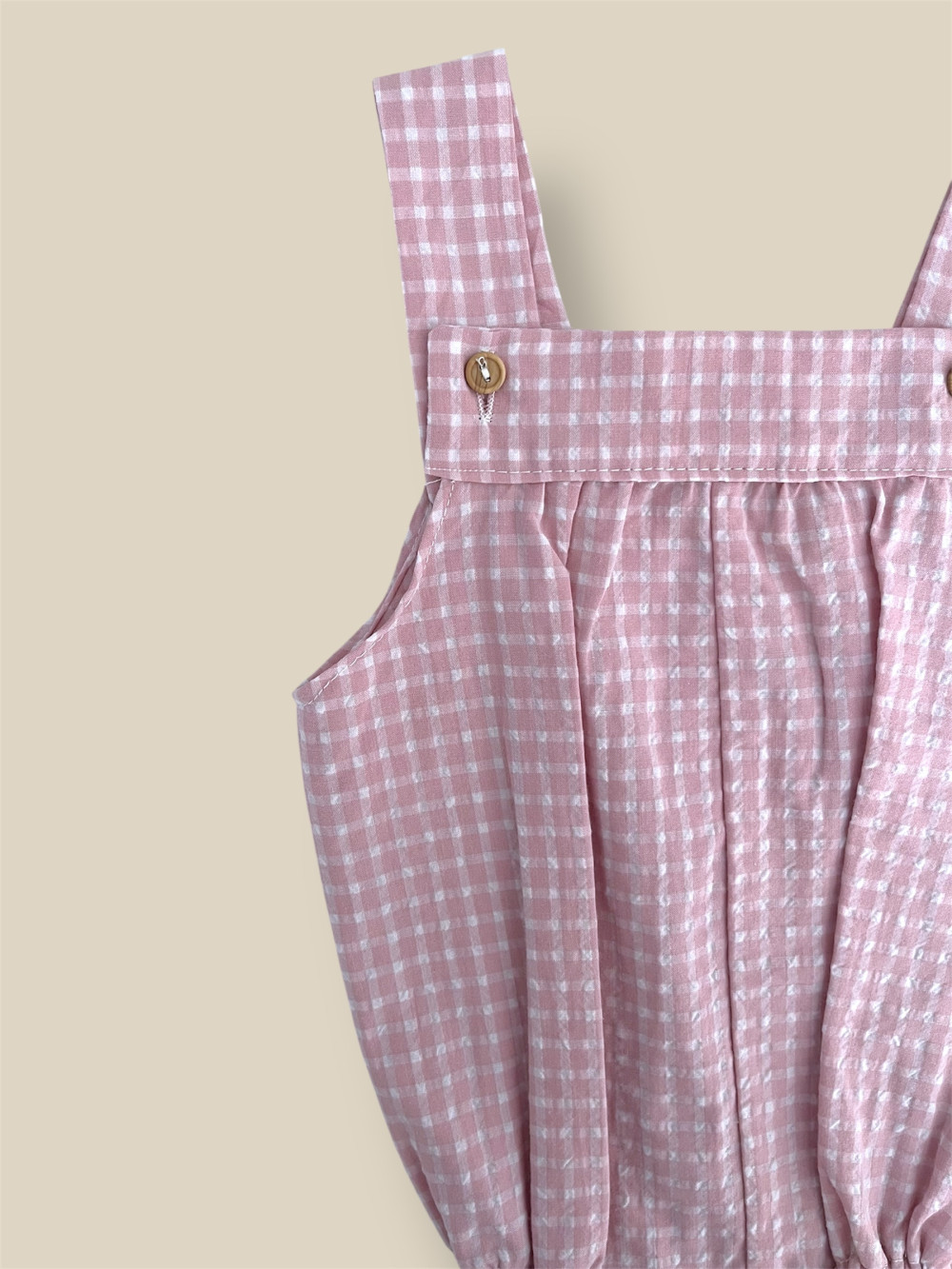 PELELE VICHY ROSA Y BLANCO