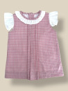 VESTIDITO VICHY ROSA Y BLANCO