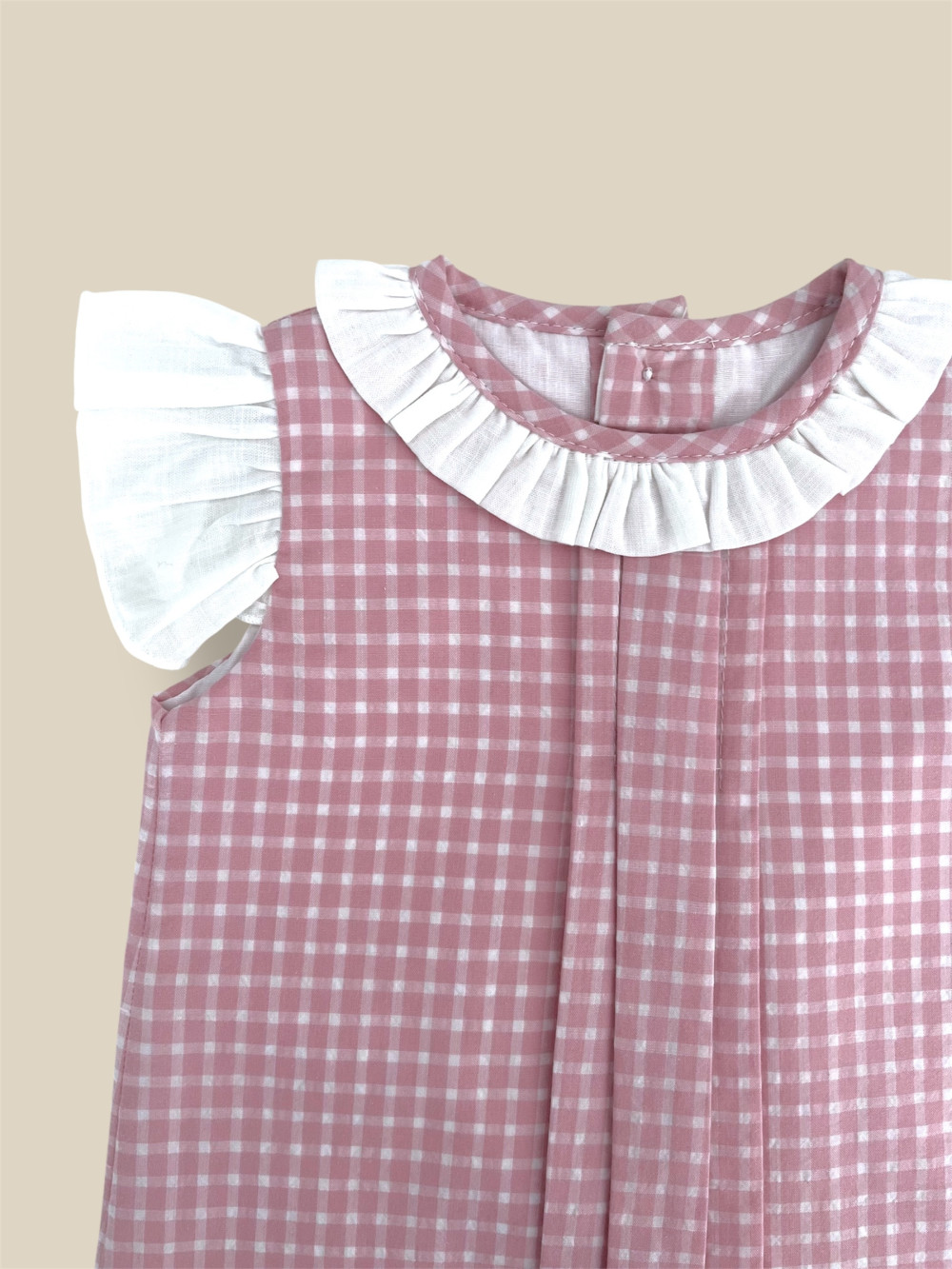VESTITINO VICHY ROSA E BIANCO