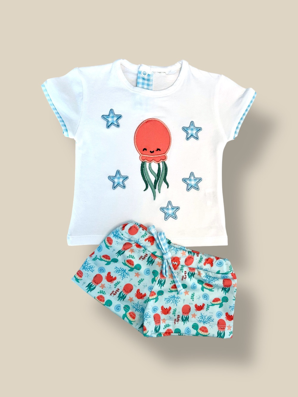 CONJUNTO PLAYA CAMISETA Y BAÑADOR PULPO