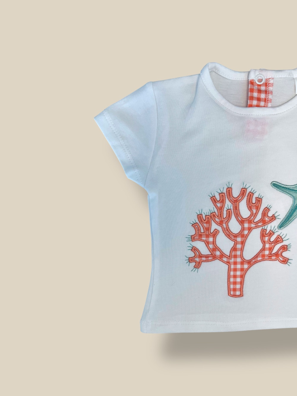 CONJUNTO DE PLAYA CORAL CAMISETA Y BAÑADOR