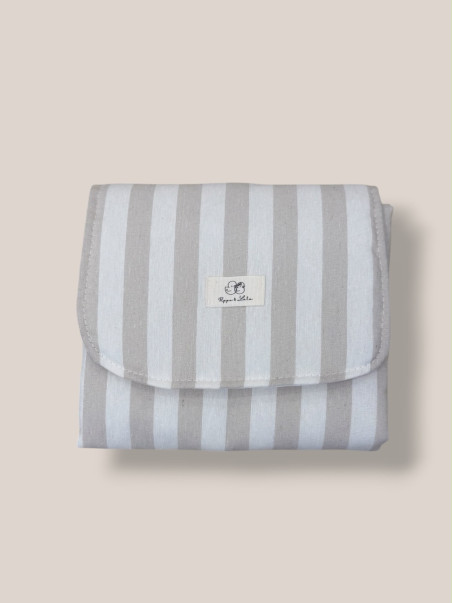 FASCIATOIO PORTATILE RIGHE BEIGE E CARAMEL