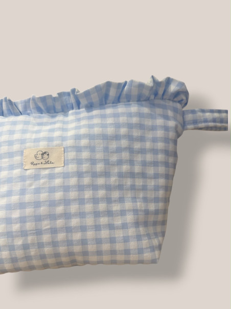 NECESER PAÑALERA PASTICCINO  VICHY CELESTE
