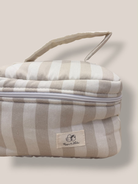 NECESER RAYAS BEIGE Y CARAMELO