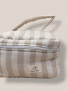 BEAUTY CASE RIGHE BEIGE CARAMEL