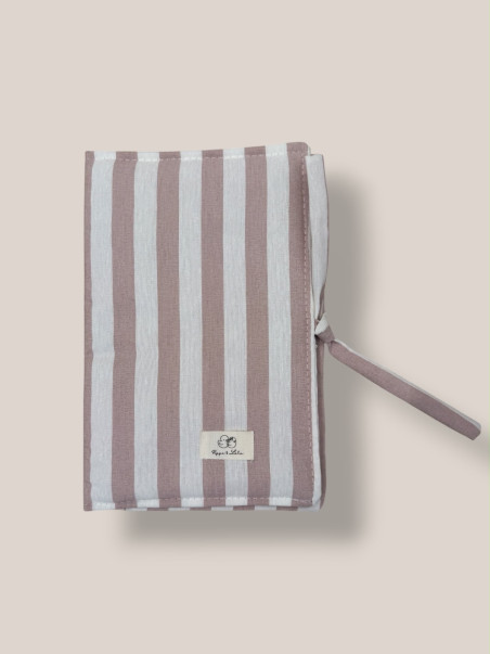 PORTA PAÑALES Y TOALLITAS BEIGE Y ROSA