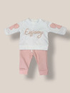 CONJUNTITO DEPORTIVO COQUETTE ROSA Y BLANCO
