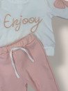 COMPLETINO SPORTIVO COQUETTE ROSA E BIANCO