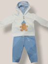 COMPLETINO SPORTIVO BISCCOTTINO ZENZERO CELESTE