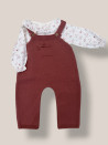 COMPLETINO SALOPPETTE E CAMICIA FOREST FRAGOLA