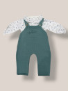 COMPLETINO SALOPPETTE E CAMICIA FOREST VERDE
