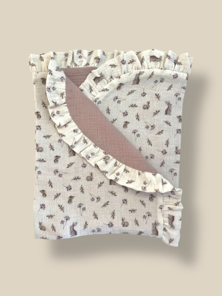 MUSELINA REVERSIBLE BUNNY ROSA