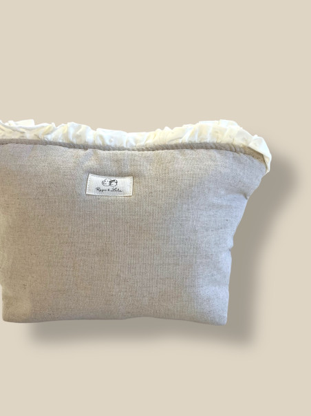 NECESER PAÑALERA PASTICCINO LINEN Y PLUMETIS BEIGE