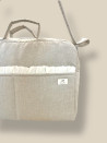 BORSA MATERNITY LINEN E PLUMETIS BEIGE