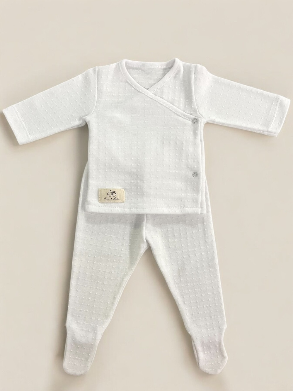 PIJAMA PRIMERA PUESTA ALGODÓN BLANCO