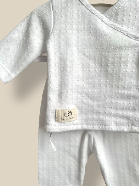 PIJAMA PRIMERA PUESTA ALGODÓN BLANCO
