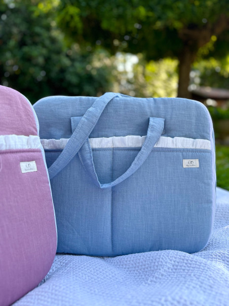 VALIGIA LINEN PLUMETIS CELESTE