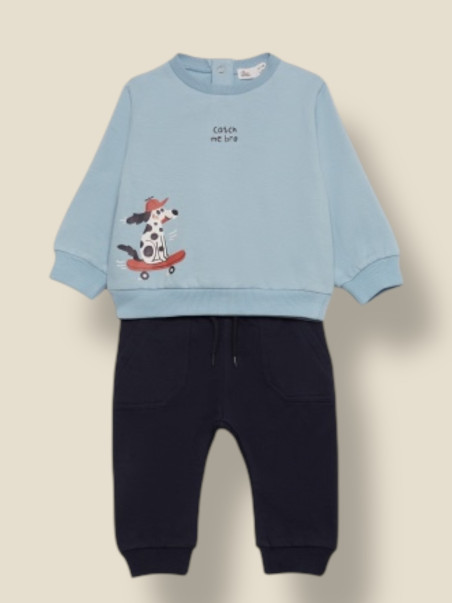 CHANDAL NIÑO CELESTE DALMATA