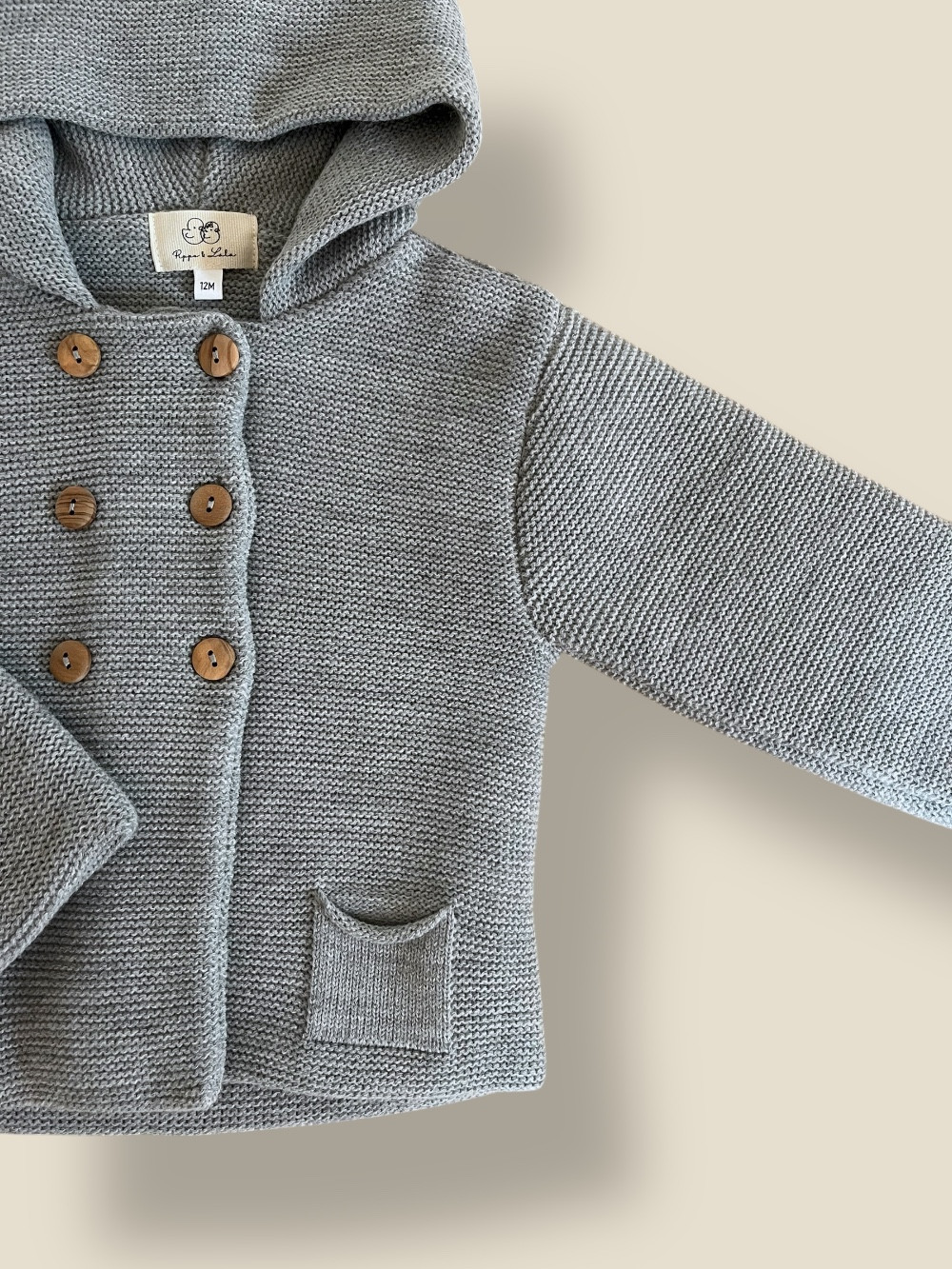 ABRIGO NIÑO TEDDY GRIS